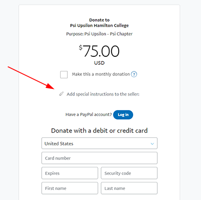 PayPal instructions